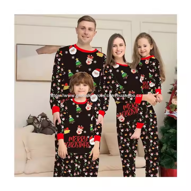 حار بيع عيد الميلاد الأسرة ملابس النوم سانتا كلوز شجرة طباعة بيجامة الشتاء بنطلون ملابس النوم بيجامة مجموعات زوجين Pj مجموعات