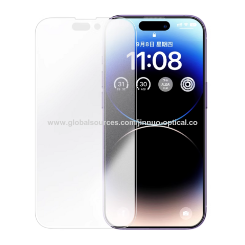 Protector de pantalla de vidrio templado mate 9H de 0,33 mm HD para iPhone 14 15, película de vidrio de alta calidad para iPhone 16
