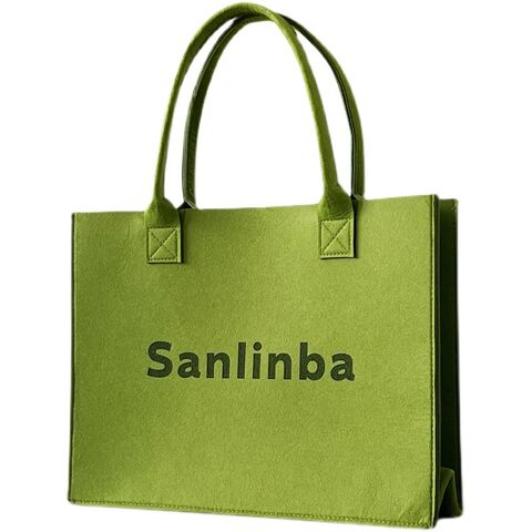 Sacola de feltro personalizada para mulheres, sacola de compras, presente simples, sacola de feltro grossa para casa for sale at factory direct price