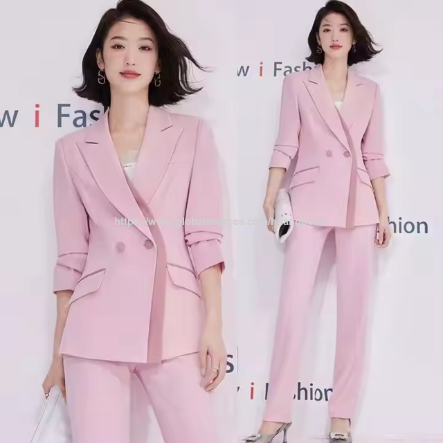 Fato profissional feminino de duas peças para outono e inverno, grande venda - Fato formal de negócios para mulheres