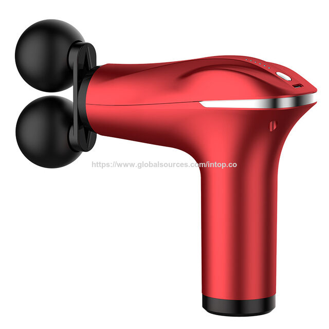 Pistola de Massagem Fascial de Dupla Cabeça Portátil para Relaxamento e Alívio Muscular - Massageador de Percussão Profissional for sale at factory direct price