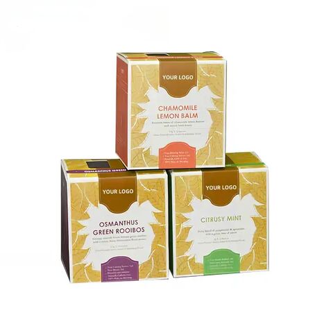 Personalized Paperboard Tea Packaging Box: Wholesale Custom Logo Tea ...