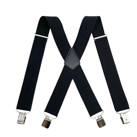 Clip de tirantes para hombre tipo X de 5 cm, correa elástica para traje de adulto