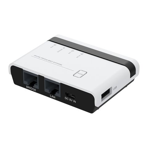 Drahtloser WiFi USB Druckerserver Netzwerk mit LAN-Port Kabelgebundener Druckserver for sale at factory direct price