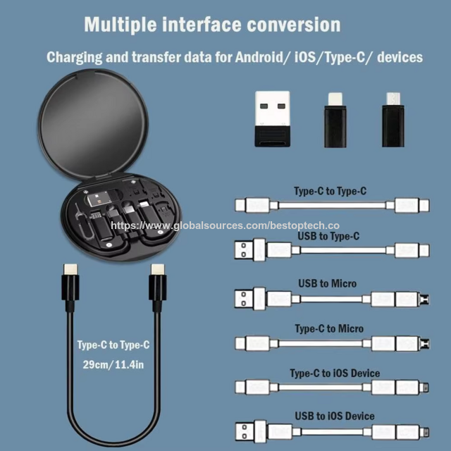 Kit de Adaptador Atacado de Acessórios para Celular em Tendência 2026, Carregamento Rápido de 60w, Suporte para Celular, Conjunto de Presente Promocional para Viagem
