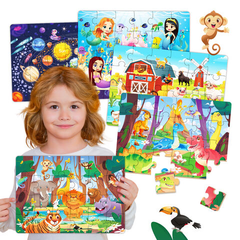 Puzzles para Niños de 3 a 5 Años, Rompecabezas de 24 Piezas para Niños Pequeños, Puzzles Educativos de Aprendizaje para Niños y Niñas de 3, 4, 5 y 6 Años