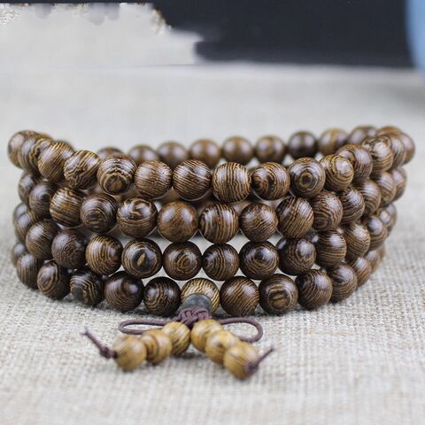 Bracelets de perles de Bouddha en bois en gros, bracelets de 108 perles, bois de santal, bijoux pour hommes et femmes, couples. for sale at factory direct price