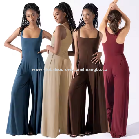 Nouvelles Arrivées Combinaisons une Pièce Décontractées pour Femmes Salopettes Simples Combinaison Femme Automne - Dernière Collection for sale at factory direct price