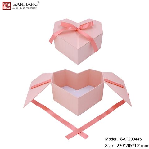Venta al por mayor en forma de corazón caja de regalo de té de la tarde del caramelo regalo de mano Paquetes aniversario de boda cajas de embalaje para regalos de cumpleaños