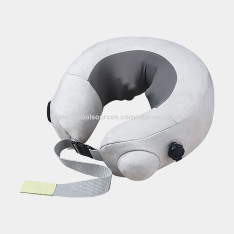 Oreiller de massage Shiatsu gris en gros avec chaleur pour la nuque et le dos, idéal pour le bureau, la maison et l'aéroport