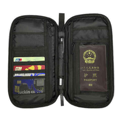 حافظة جواز سفر ممتازة من الجلد الفاخر مع حاجز ار اف اي دي – حماية من السرقة لرحلات العمل for sale at factory direct price