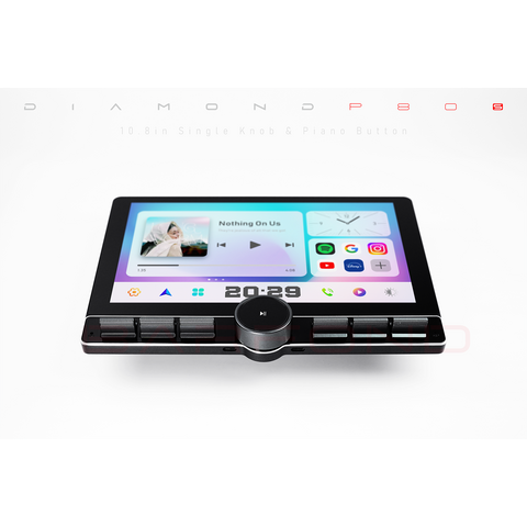 Diamond Series Single Knob Piano Botton Universal Car Android ...