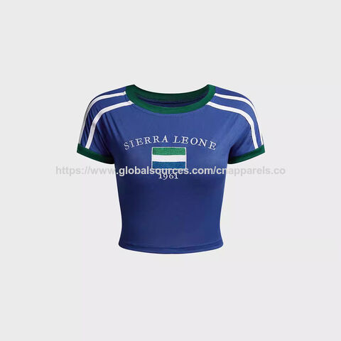 Camiseta Y2K de Gola Redonda, Justa, Estilo Jersey de Futebol