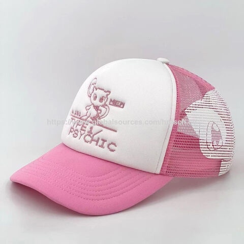 5 Panels Foam Trucker Hat With Curved Peak Embroidery And Printing ...
