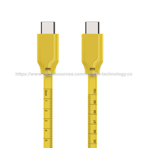 Wholesale, ODM, Sunlike's USB C- Type C Ruler cable, fast charging with measuring function, anti-slip plug,for home office