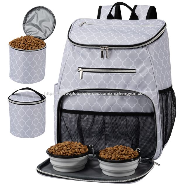 Mochila de Viaje para Perros, Mochila de Viaje para Perros con 2 Cuencos Plegables de Silicona y 2 Contenedores para Alimentos for sale at factory direct price