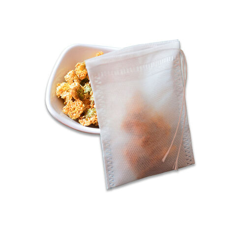 Sachets de thé jetables écologiques avec cordon de serrage en gros for sale at factory direct price