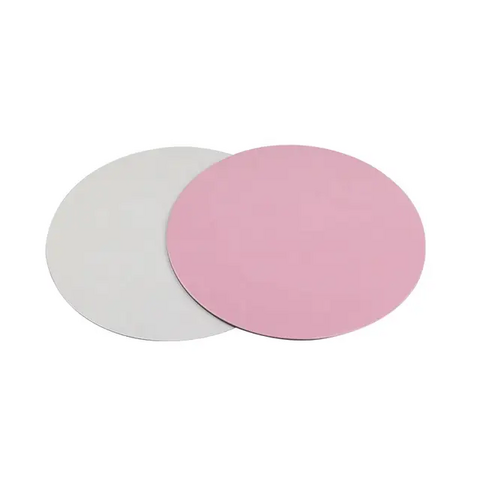 Venta al por mayor de bases para tartas redondas de múltiples colores, cartón para tartas de doble cara de calidad alimentaria JX