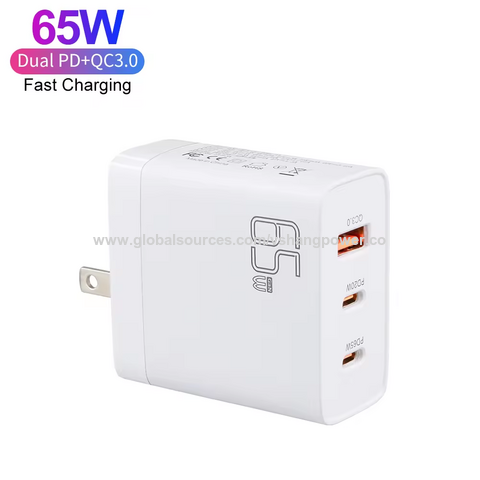 Heißer Verkauf GAN Ladegerät A C C PD65W Wand ladegerät für Privat modell US UK EU Faltbarer Stecker mit ETL CE FCC