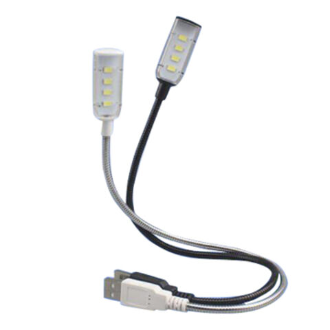 Flexible USB LED light, made of plastic and metal, various colors are available JX