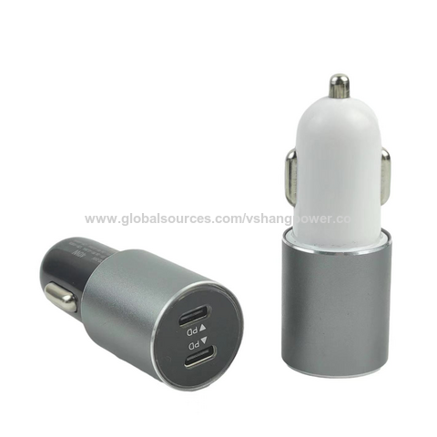 Großhandel PD40W Dual PD20W C Ports Auto-Ladegerät Handy-Zubehör mit FCC CE