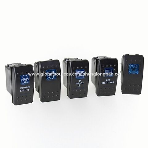 12v 24v Car Boat 5-pin Rocker Switches Waterproof Rocker Switch Dual ...