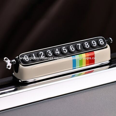 Placa de visualización de número de teléfono móvil para estacionamiento temporal, moderna, creativa, de plástico, personalizada, luminosa para coche for sale at factory direct price