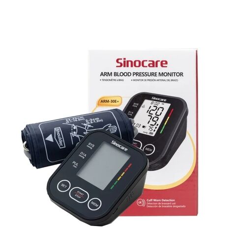 Tensiomètre Numérique Sinocare : Brassard Précis pour le Haut du Bras, Mesure Automatique, Écran Facile à Lire, Stockage de la Mémoire