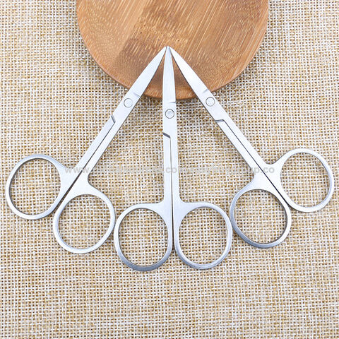 Hochwertige Augenbrauenscheren aus Edelstahl, professionelle Gesichtshaartrimmer-Scheren mit gebogener Klinge, Augenbrauen-Trimmwerkzeug N, heißer Verkauf for sale at factory direct price