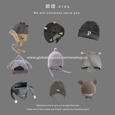 Gorros para bebés de 0 a 2 años con diseño de conejito, gorro de invierno para niños pequeños con orejeras, gorro de punto con orejas de conejo, gorro de nieve cálido para niñas y niños pequeños M3 - Ideal para mayoristas y distribuidores for sale at factory direct price