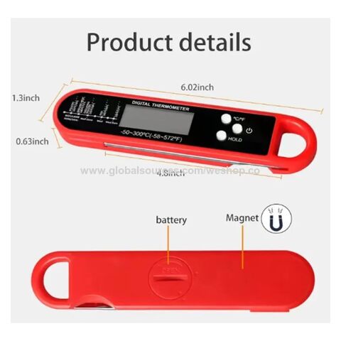 Termómetros para Parrilla, Termómetro de Alimentos Rápido y Preciso con Imán, Sonda Plegable, Accesorios para Parrilla, Cocina, Camping al Aire Libre y Cocina for sale at factory direct price