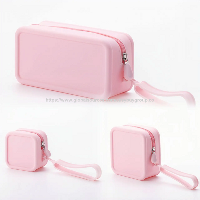 Monederos de silicona portátiles, resistentes al desgaste, impermeables, de silicona suave, para guardar pintalabios, maquillaje, cosméticos, neceser for sale at factory direct price