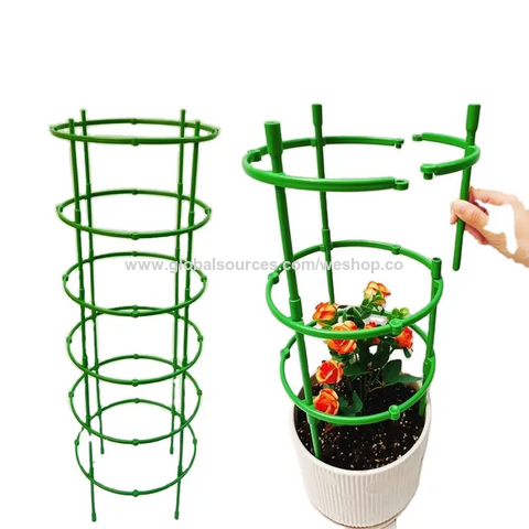 Soportes para plantas empalmables y apilables, estacas de plástico para el cuidado y soporte de plantas, diseño de invernadero, poste semicircular fijo para enredaderas de flores de interior for sale at factory direct price