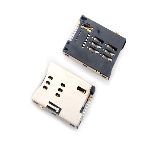 Connecteur de Carte SIM MUP 6PIN + Interrupteur, Type SMT Push-Push pour Traceurs IoT