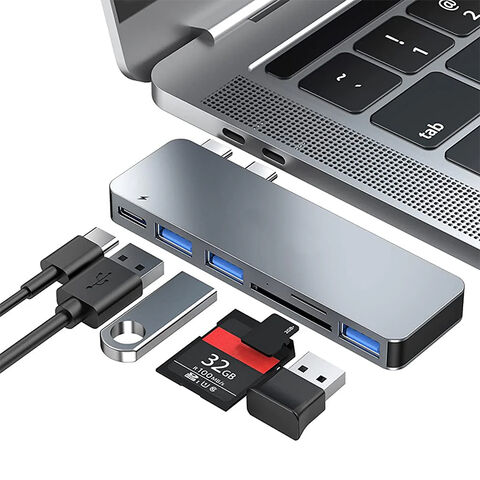 7 في 1USB نوع محور C مع 2 Usb 3.0 Thunderbolt 3 محول HDTV لماك بوك برو 16 بوصة for sale at factory direct price