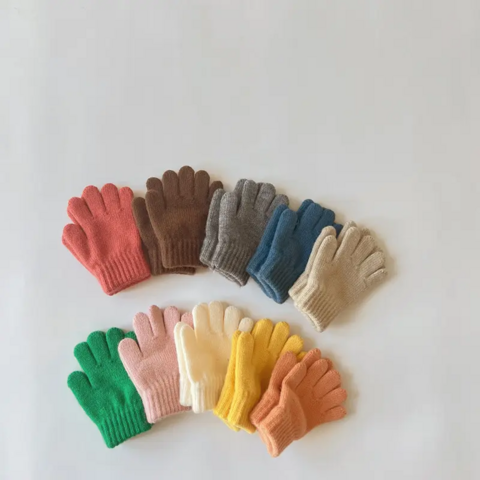DYMF Solide Winter Kinder Fingerlose 1-4 Jahre Handschuhe & Fäustlinge Anpassen Winter Baby Acryl Fäustlinge für Kinder for sale at factory direct price