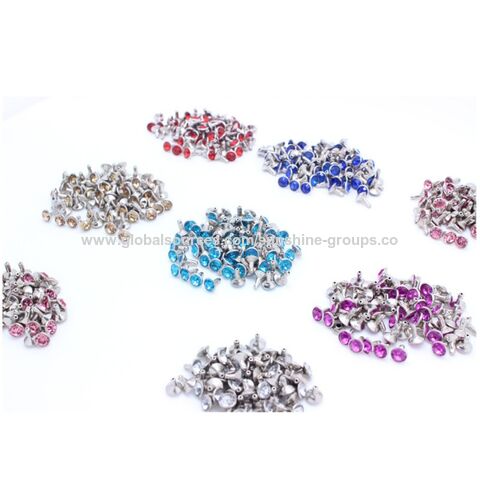 Nuevos Arribos Remaches de Pedrería para Chaquetas de Cuero, Jeans, Sombreros, Cinturones, Remaches de Cristal Dorado para Prendas de Vestir