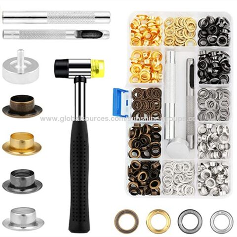 Oeillets Métalliques en Cuivre Pur, Kit d'Outils d'Installation de Boutons, Boutons-Pression 633 Quatre Couleurs, Ensemble de Boutons pour Vestes et Vêtements d'Enfants