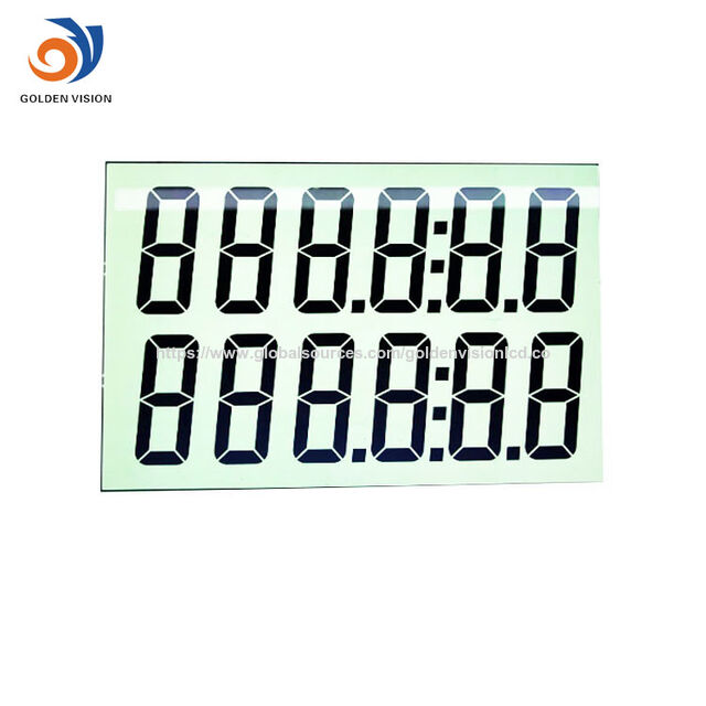 Hersteller Kundenspezifisches Segment TN Positiv LCD Display Bildschirm Hintergrundbeleuchtung LCD Monitor für Zapfsäule