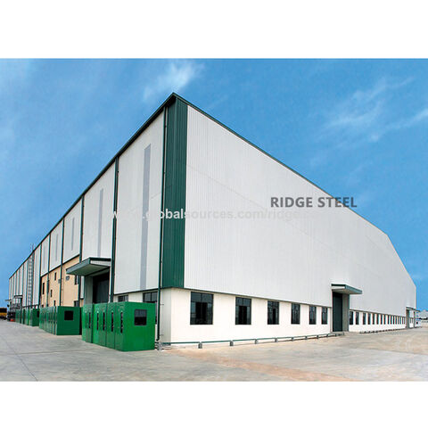 China Nave Industrial Prefabricada con Estructura de Acero y Pórtico para Almacén o Edificio Comercial