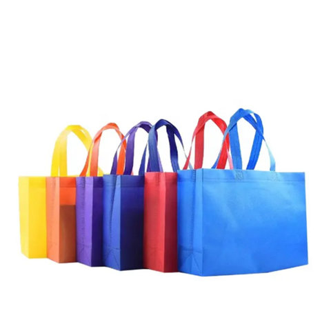 Venta al por mayor ecológico no tejido diseño tienda bolsa de compras bolsa de comestibles llanura plegable for sale at factory direct price