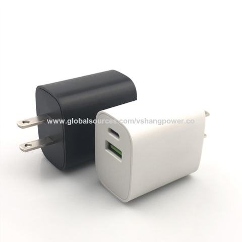 Fabrik preis UK US AU EU Stecker Dual Port Schnell ladegerät PD20W Typ C USB Schnell ladegerät für Handys
