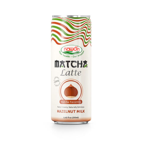Latte Matcha au Lait de Noisette, Crémeux et Léger | Canette, 250ml (8.46 fl oz)