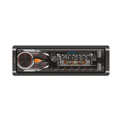 Solo DIN coche estéreo Reproductores MP3 con luz RGB Bluetooth USB conexión de tarjeta SD 12V Radios sintonizador