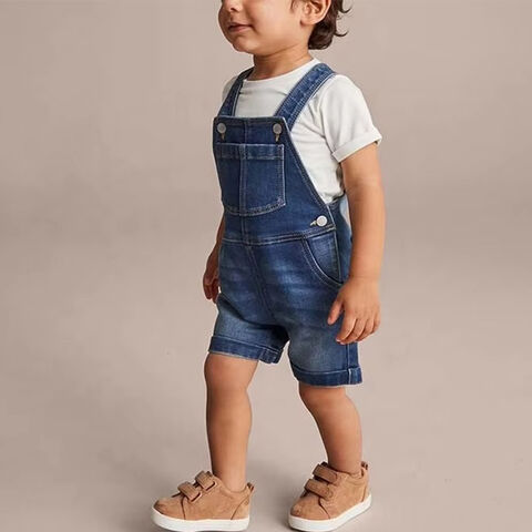 Fournisseur d'usine, Fournisseur Gold, Salopettes courtes en jean personnalisées pour bébé for sale at factory direct price