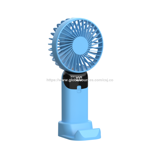 Mini-Taschenventilator mit persönlicher Bildschirmanzeige, wiederaufladbarer 1200-mAh-Akku