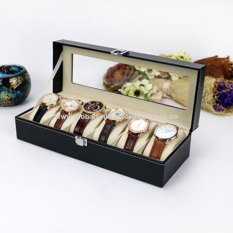 Cajas para relojes de cuero y madera, embalaje personalizado de lujo, cajas mate para relojes al por mayor, personalizadas y de lujo for sale at factory direct price