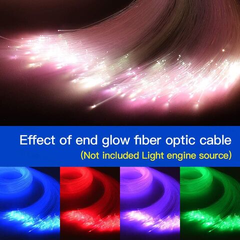 Pmma End Glow Fiber Optic Light Cable 100pcs ф0.03in(0.75mm) 6.5ft/2m ...
