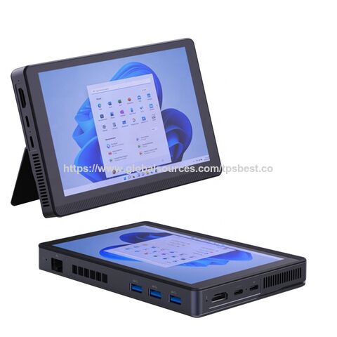 Mini PC de escritorio con pantalla táctil de 7 pulgadas N100 N200 Win11 16GB 256GB Todo en Uno