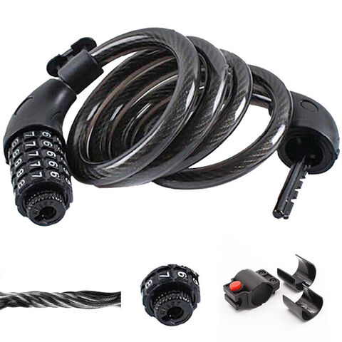 2025 high quality popular bicycle lock alarm portable strength steel cable steel frame multifunctional Password lock bike locks for sale at factory direct price